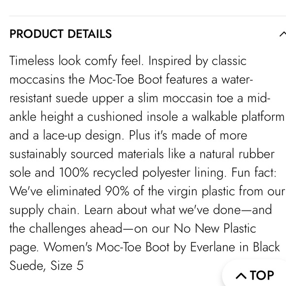 Everlane Black Suede Moc Toe Boots Sz. 6.5 - Picture 6 of 7
